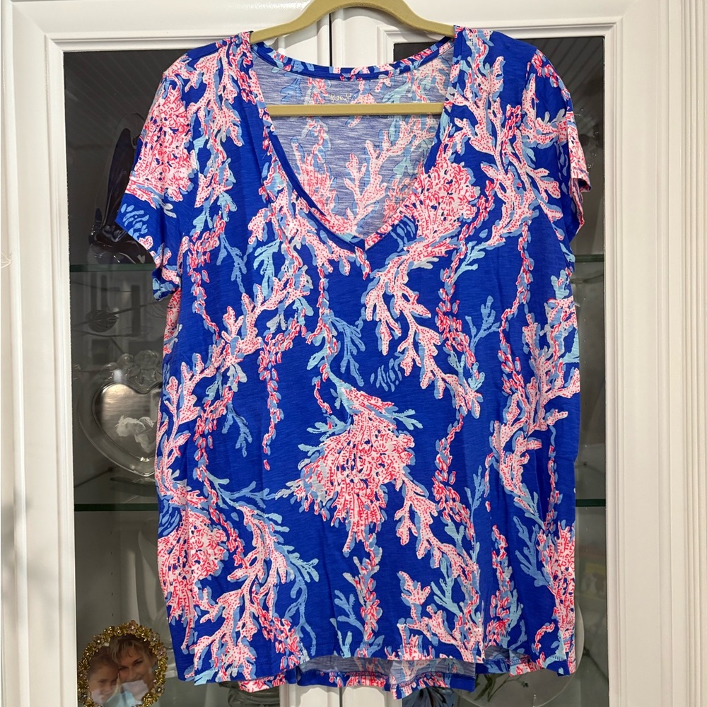 Lilly Pulitzer Short Sleeve V-neck Top